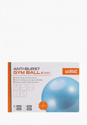 Мяч гимнастический Liveup ANTI-BURST BALL. Цвет: серый