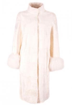 Меховое пальто MALA MATI. Цвет: белый