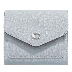 Кошелек crossgrain leather wyn small wallet b4/grey, синий Coach