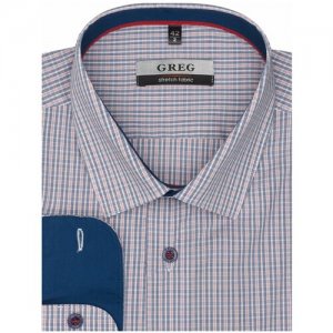 Рубашка, размер 174-184/39, синий GREG. Цвет: синий