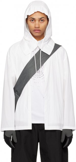 Белая рубашка с капюшоном Amomento