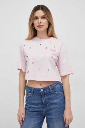 Хлопковая футболка , розовый Miss Sixty