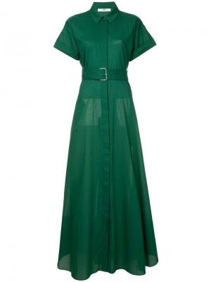 Длинное платье-рубашка CAMILLA AND MARC. Цвет: зеленый