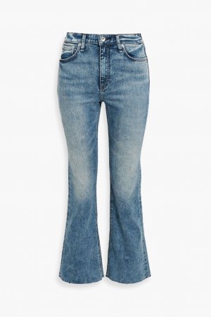 Расклешенные джинсы Nina с высокой посадкой Rag & Bone, средний деним bone