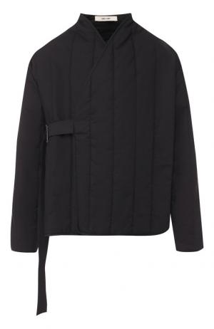 Хлопковая стеганая куртка с декоративной застежкой Damir Doma. Цвет: черный