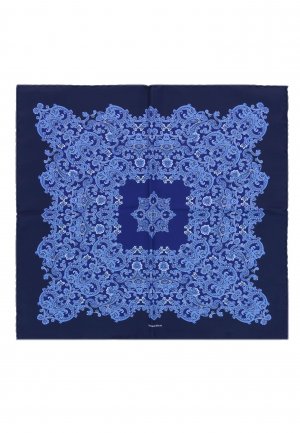 Шелковый платок STEFANO RICCI. Цвет: голубой