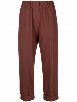 Укороченные брюки Alysi. Цвет: коричневый