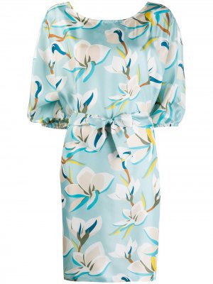 Пляжное платье с цветочным принтом Altea. Цвет: синий