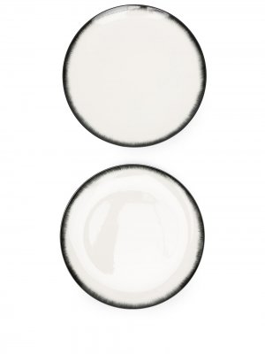 Набор из двух керамических тарелок Ann Deumelemeester X Serax. Цвет: белый