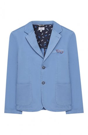 Хлопковый пиджак Aletta. Цвет: голубой