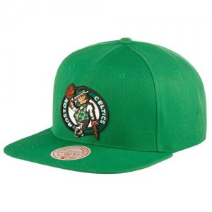Бейсболка с прямым козырьком 6HSSJS19078-BCEKYGN Boston Celtics NBA, размер ONE MITCHELL NESS. Цвет: зеленый