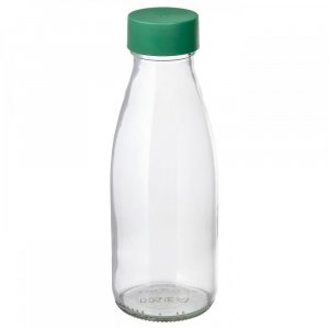 Бутылка для воды ИКЕА СПАРТАНСК стеклянная зеленая 0,5 IKEA