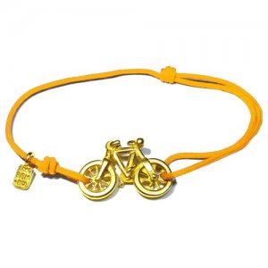 Браслет Велосипед MB0215-Au585-TYE желтый, размер 15 см Amorem. Цвет: желтый