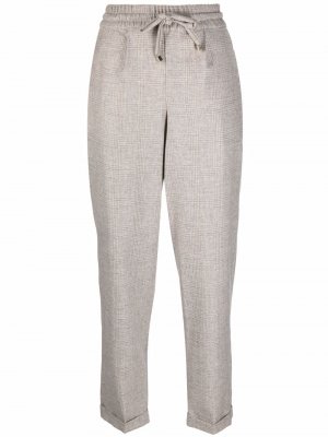 Трикотажные брюки с кулиской Kiton. Цвет: серый