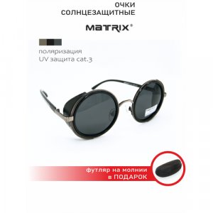 Солнцезащитные очки , серый, черный Matrix. Цвет: черный/серый/серый-черный