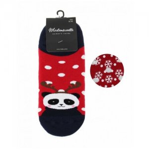 Женские носки , нескользящие, фантазийные, махровые, размер unica (35-40), красный Mademoiselle. Цвет: красный