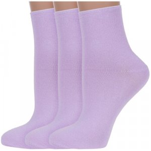 Носки , 3 пары, размер 25, фиолетовый ХОХ. Цвет: фиолетовый/сиреневый