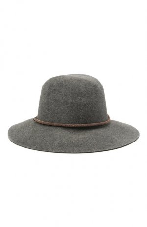 Фетровая шляпа с мехом кролика Brunello Cucinelli. Цвет: серый