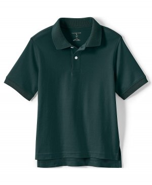 Школьная форма, детская рубашка-поло с короткими рукавами и интерлоком Lands' End Lands'