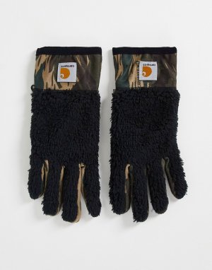 Черные камуфляжные перчатки с ворсом из флиса Jackson-Черный цвет Carhartt WIP