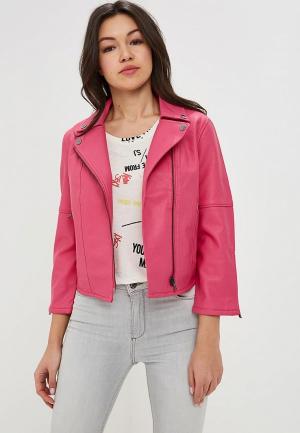 Куртка кожаная SH. Цвет: розовый