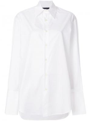 Рубашка кроя оверсайз с заостренным воротником Yang Li. Цвет: белый