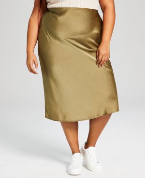 Модная атласная юбка-комбинация больших размеров And Now This