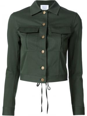 Джинсовая куртка Rosie Assoulin. Цвет: зелёный