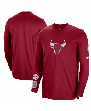 Мужская рубашка для стрельбы с длинными рукавами перед игрой Red Chicago Bulls City Edition 2022/23 Nike