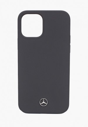 Чехол для iPhone Mercedes-Benz 12/12 Pro (6.1), Liquid silicone Space grey. Цвет: черный