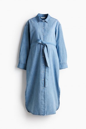 MAMA Джинсовое платье-рубашка «До и после» H&M