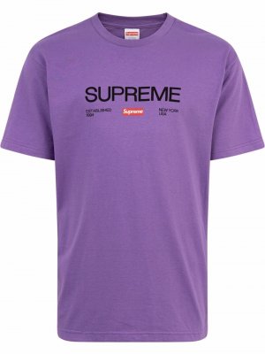 Футболка Est 1994 Supreme. Цвет: фиолетовый