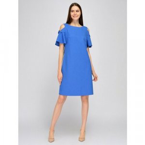 Платье , в классическом стиле, размер 48, синий Viserdi. Цвет: голубой