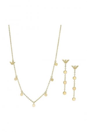 Ожерелье и серьги , золото Emporio Armani