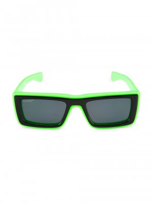 Солнцезащитные очки Jacob из ацетата 55 мм , зеленый Off-White