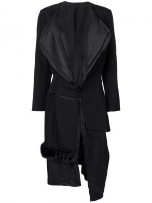 Деконструированное пальто-пуховик с Comme Des Garçons Vintage. Цвет: чёрный