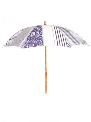 Зонт в принт Pierre-Louis Mascia. Цвет: белый