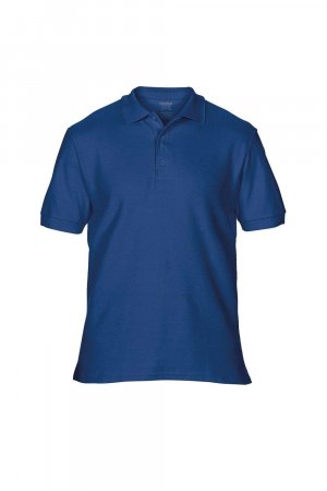 Хлопковая спортивная рубашка-поло с двойным пике премиум-класса , темно-синий Gildan