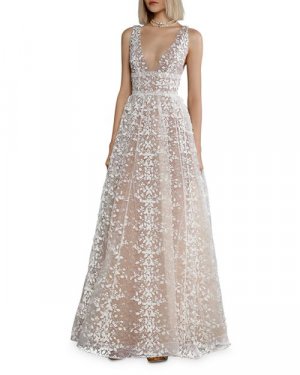 Кружевное платье макси Megan BRONX AND BANCO, цвет White Banco