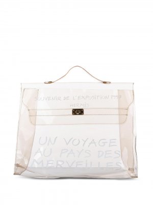 Пляжная сумка Kelly pre-owned Hermès. Цвет: белый