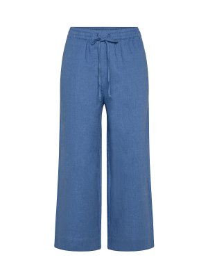 Широкие льняные брюки Dkny, синий DKNY. Цвет: синий