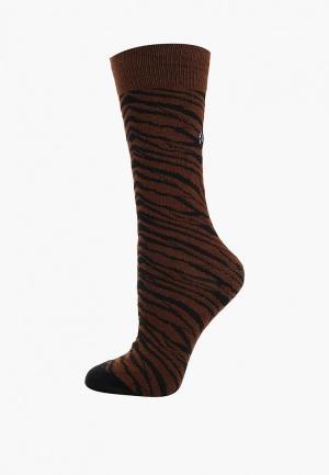 Носки Volcom Zebra Sock. Цвет: коричневый