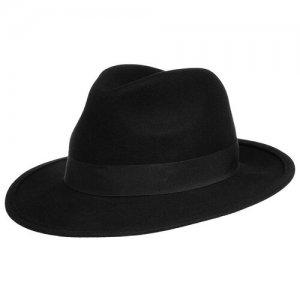 Шляпа федора 17690-0 FELT FEDORA, размер ONE Seeberger. Цвет: черный