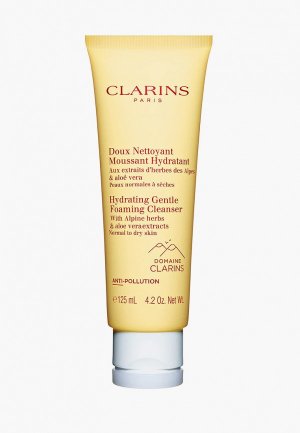 Крем для лица Clarins очищающий Doux Nettoyant Moussant Hydratant 125 мл. Цвет: белый