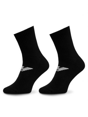 Комплект из 2 высоких мужских носков , черный Emporio Armani