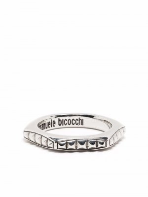 Фактурное кольцо Emanuele Bicocchi. Цвет: серебристый