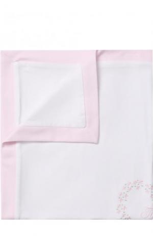 Хлопковое одеяло с вышивкой Aletta. Цвет: розовый
