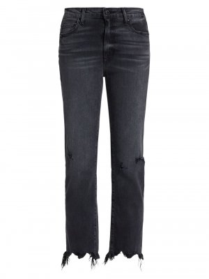 Эластичные прямые джинсы River с высокой посадкой и эффектом потертости , винтаж Jonathan Simkhai Standard