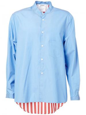 Рубашка с контрастной спикной Digawel. Цвет: синий