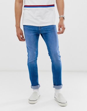 Синие выбеленные джинсы скинни -Синий New Look